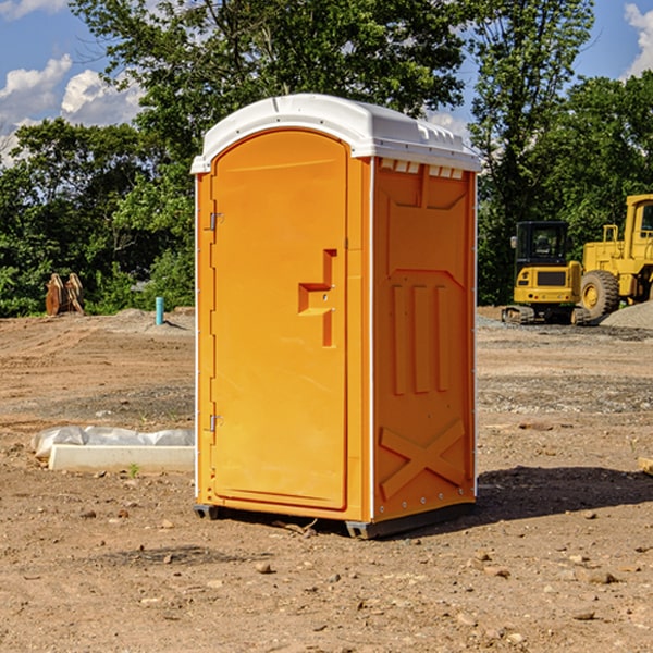 how often are the portable restrooms cleaned and serviced during a rental period in Macksburg Ohio